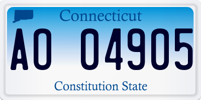 CT license plate AO04905