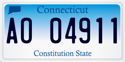 CT license plate AO04911