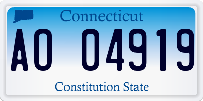 CT license plate AO04919