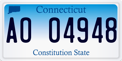 CT license plate AO04948