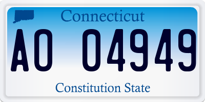 CT license plate AO04949