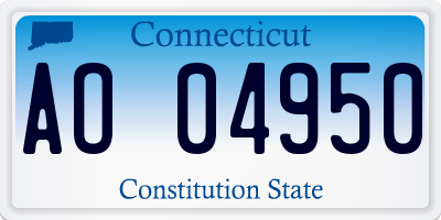 CT license plate AO04950