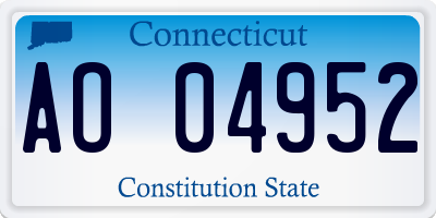 CT license plate AO04952