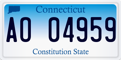 CT license plate AO04959