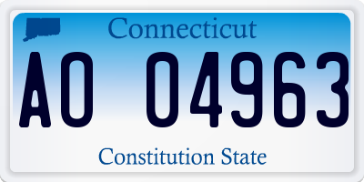 CT license plate AO04963