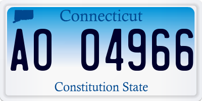 CT license plate AO04966