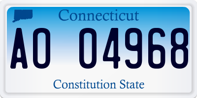 CT license plate AO04968