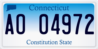 CT license plate AO04972
