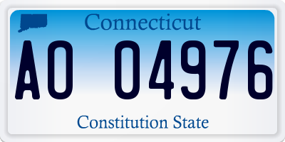 CT license plate AO04976