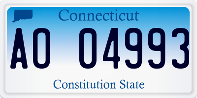 CT license plate AO04993