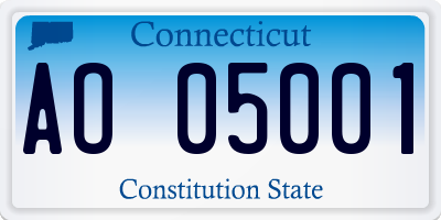 CT license plate AO05001