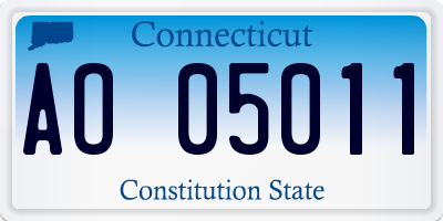 CT license plate AO05011