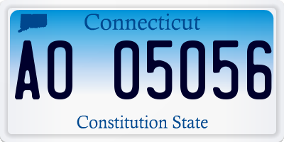CT license plate AO05056