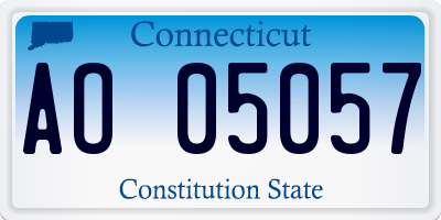 CT license plate AO05057