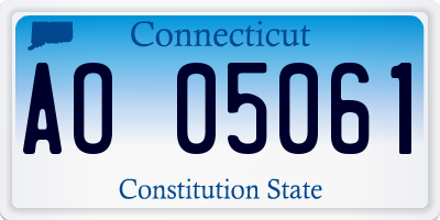 CT license plate AO05061