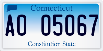 CT license plate AO05067