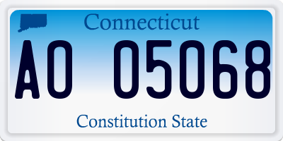 CT license plate AO05068