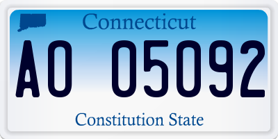 CT license plate AO05092