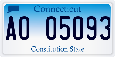 CT license plate AO05093