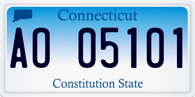 CT license plate AO05101