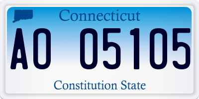 CT license plate AO05105