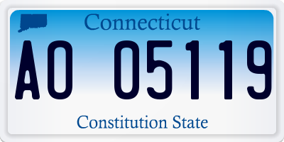 CT license plate AO05119