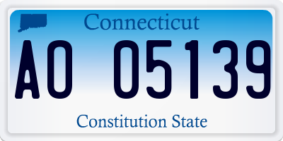 CT license plate AO05139