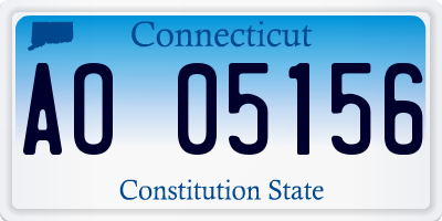CT license plate AO05156