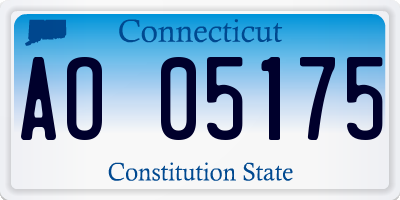 CT license plate AO05175