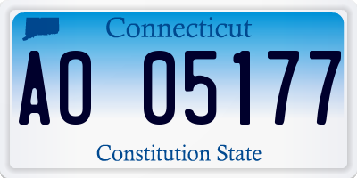 CT license plate AO05177