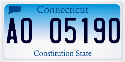 CT license plate AO05190