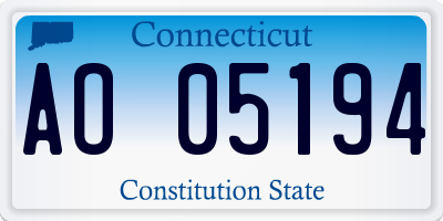CT license plate AO05194