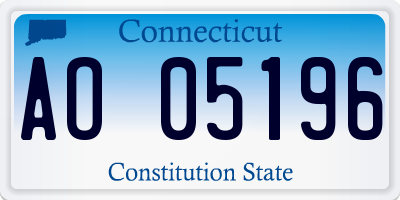 CT license plate AO05196