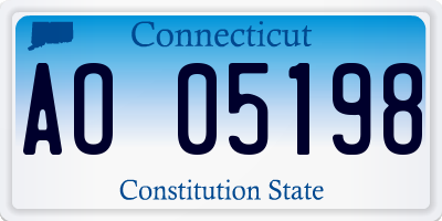 CT license plate AO05198