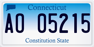 CT license plate AO05215