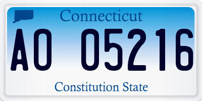 CT license plate AO05216