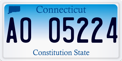 CT license plate AO05224