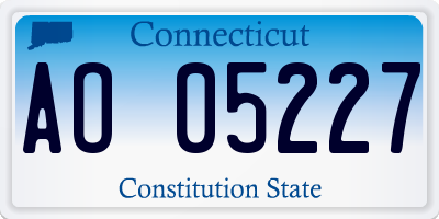 CT license plate AO05227