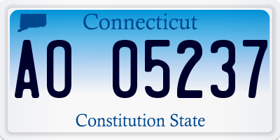 CT license plate AO05237