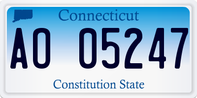 CT license plate AO05247