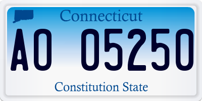 CT license plate AO05250
