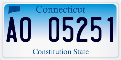 CT license plate AO05251