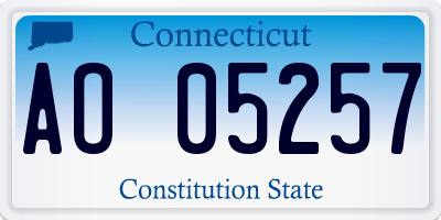 CT license plate AO05257