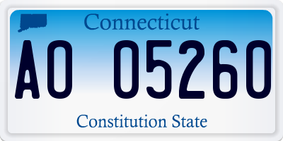 CT license plate AO05260