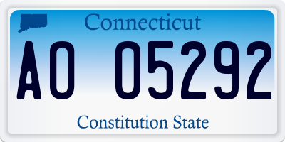 CT license plate AO05292