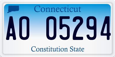 CT license plate AO05294