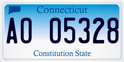 CT license plate AO05328
