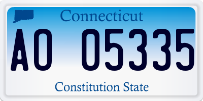 CT license plate AO05335