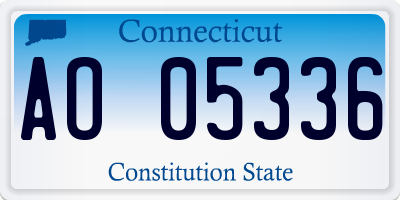 CT license plate AO05336