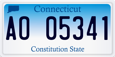 CT license plate AO05341